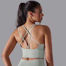 Load image into Gallery viewer, Beautiful back sports underwear tight shockproof high strength yoga fitness undershirt female (6)
