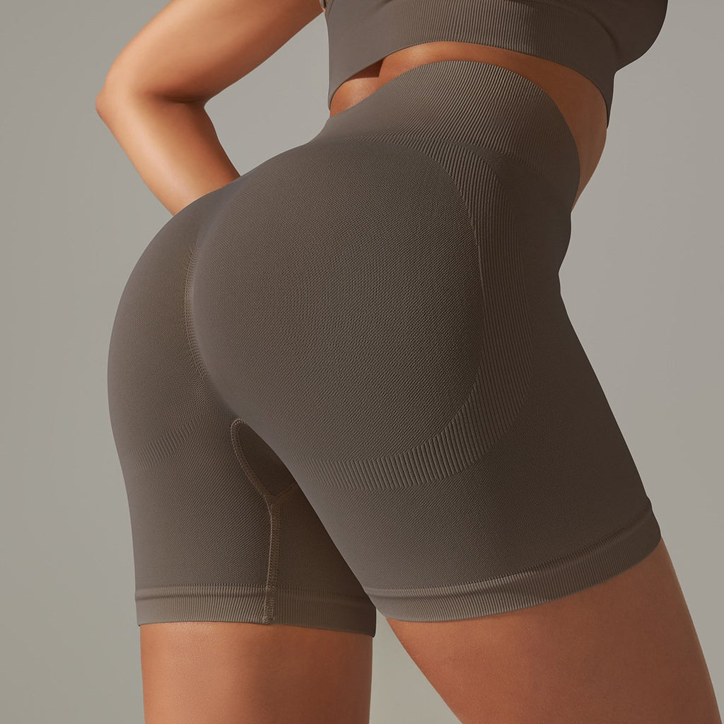 Europe and the United States solid color beauty back high elastic running sports fitness yoga pants female (10)