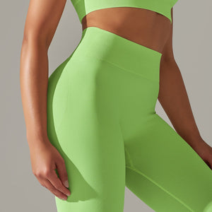 Europe and the United States solid color beauty back high elastic running sports fitness yoga pants female (19)