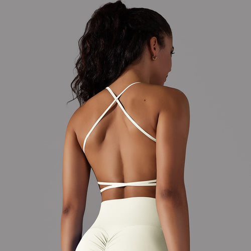 Female Breathable Wrapped Tube Top Sexy Beauty Back Cross Bra Vest Underwear Backless Sports Top Workout Tank Top For Women (1)