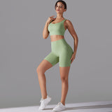 Free Panties Three-Quarter Shorts Yoga Set Beauty Back Cross Sports Underwear for Women Fitness Clothing