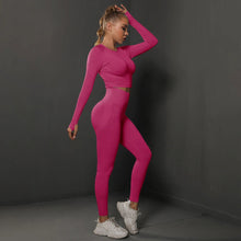Load image into Gallery viewer, Seamless Peach Lift Yoga Set Fitness Running Sportswear Two-Piece for Women2