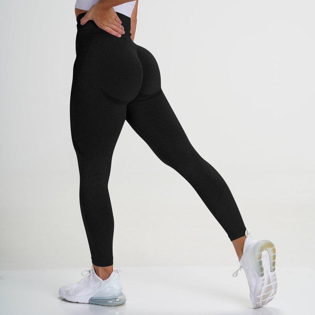 Seamless knitted crescent buttocks moisture wicking yoga pants exercise fitness pants sexy show buttocks female (15)