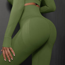 Load image into Gallery viewer, Smiley high-waisted tight yoga clothing peach buttocks training yoga pants sports running fitness pants female (12)