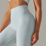 Solid Color High Elastic Beauty Back Sports Fitness Women‘s Yoga Pants