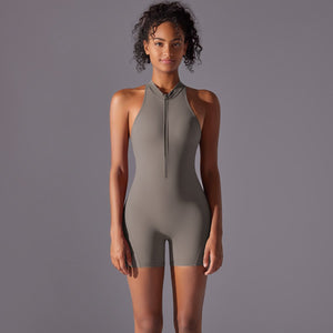 YogaClothesHub Solid Color High Intensity Nude Feeling Skinny Bodysuit Yoga and Running Fitness Clothing for Women