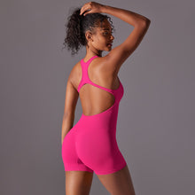 Load image into Gallery viewer, Tight solid color one-piece one-piece suit aerial beautiful back yoga clothing seamless breathable one-piece yoga clothing