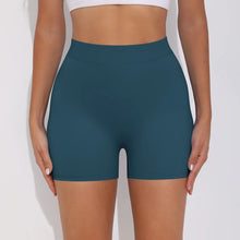 Load image into Gallery viewer, V-Waist Pleated Solid Color Peach Buttocks Yoga Shorts Running Fitness Tight Three-Quarter Pants for Women2 (8)