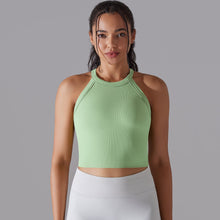 Load image into Gallery viewer, Women Sports Vest Fitness Bra With Chest Pads Seamless Double Layered Shockproof Cropped Top Gym Workout Running Bra Vest (6)