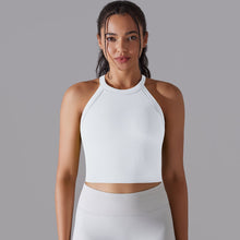 Load image into Gallery viewer, Women Sports Vest Fitness Bra With Chest Pads Seamless Double Layered Shockproof Cropped Top Gym Workout Running Bra Vest