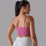 Women’s Yoga Camisole Bra Padded Push Up Workout Tank Top Gym Vest Naked-Feel Sports Bra2 (1)