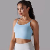 Load image into Gallery viewer, Women&#8217;s Yoga Camisole Bra Padded Push Up Workout Tank Top Gym Vest Naked-Feel Sports Bra2 (5)