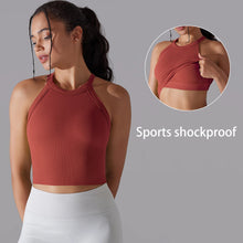 Load image into Gallery viewer, kf-S14b7ca90cb79453084887b033eb03c763-Women-Sports-Vest-Fitness-Bra-With-Chest-Pads-Seamless-Double-Layered-Shockproof-Cropped-Top-Gym-Workout