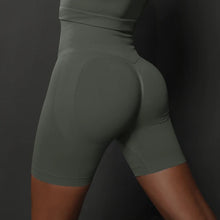 Load image into Gallery viewer, High Waist Seamless Push Up Scrunch Butt Yoga Shorts Running Fitness Slim Leggings for Women Dark Grey, L