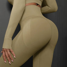 Load image into Gallery viewer, Autumn Seamless High Elastic Women‘s Yoga Pants High Waist Scrunch Butt Fitness Leggings for Women khaki, S