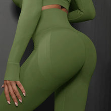 Load image into Gallery viewer, Autumn Seamless High Elastic Women‘s Yoga Pants High Waist Scrunch Butt Fitness Leggings for Women Army green, M