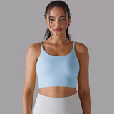 Women's Yoga Camisole Bra Padded Push Up Workout Tank Top Gym Vest Naked-Feel Sports Bra