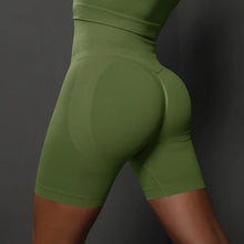 Load image into Gallery viewer, High Waist Seamless Push Up Scrunch Butt Yoga Shorts Running Fitness Slim Leggings for Women Army green, S