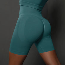 Load image into Gallery viewer, High Waist Seamless Push Up Scrunch Butt Yoga Shorts Running Fitness Slim Leggings for Women Greenish, L